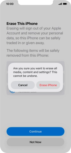 Press Erase iPhone.