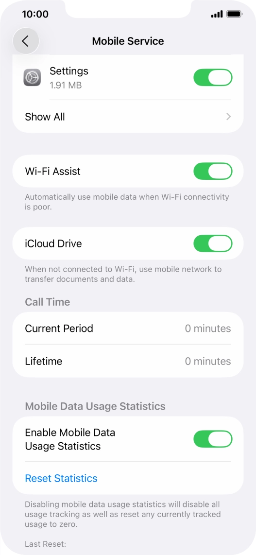 Press the indicator next to 