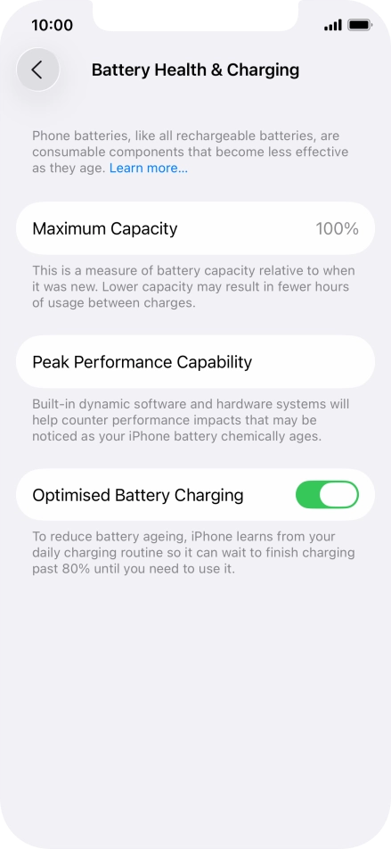 Press the indicator next to 