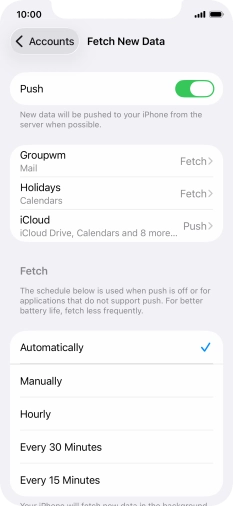 Press the indicator next to 