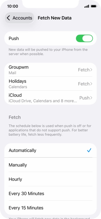 Press the indicator next to 