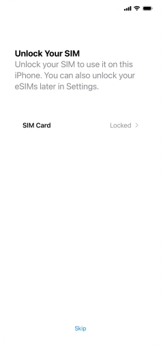 Press SIM Card.