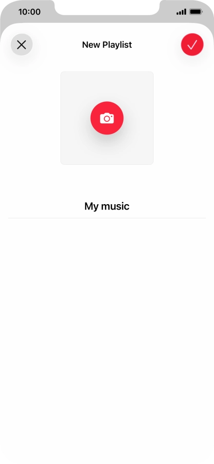 Press the confirm icon.