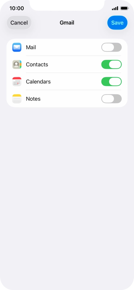 If this screen is displayed, you email account has been recognised and set up automatically. Follow the instructions on the screen to key in more information and finish setting up your phone.