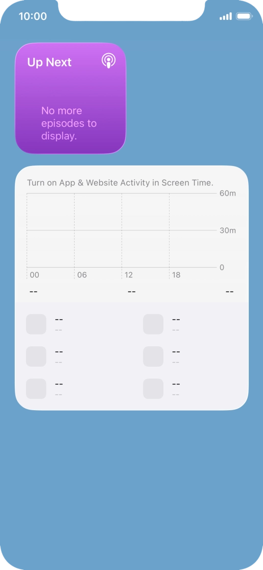 Press and hold the required Widget Stack.