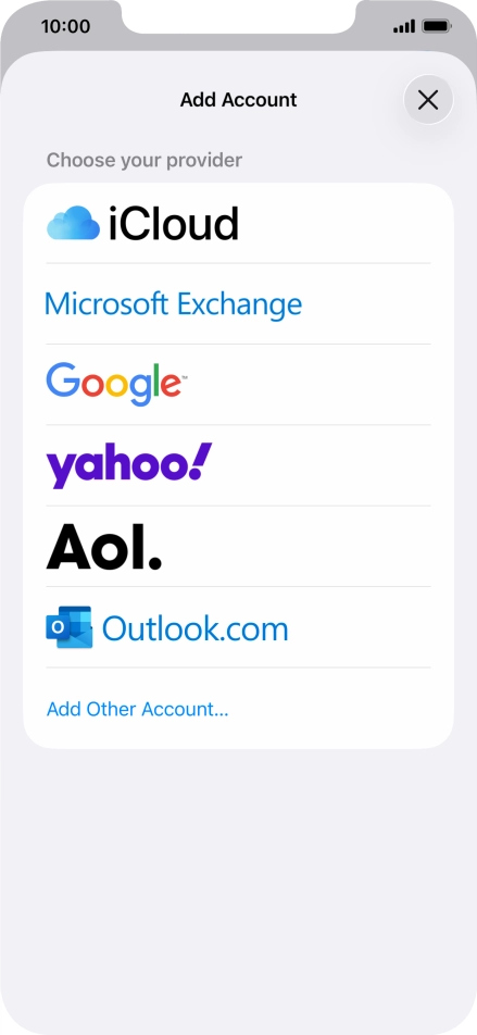 Press Add Other Account....