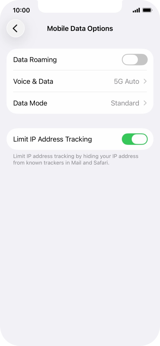 Press the indicator next to 