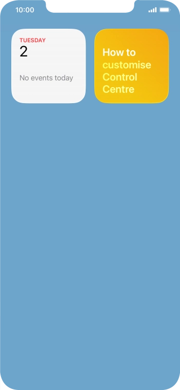 Slide your finger up or down on the screen to see more widgets.