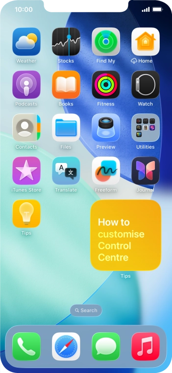 If you're using a Widget Stack: slide up or down on the stack to select the required widget.