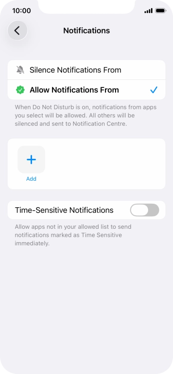 Press the indicator next to 