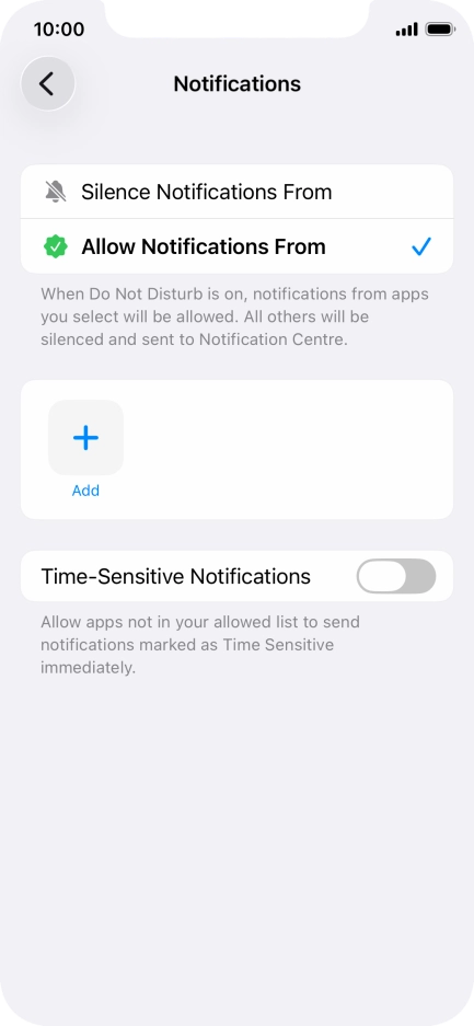 Press the indicator next to 