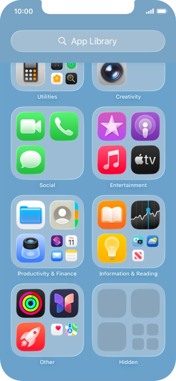 The app is now placed in the Hidden folder in the App Library.
