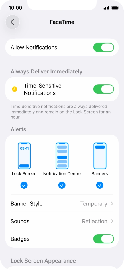 Press the indicator next to 