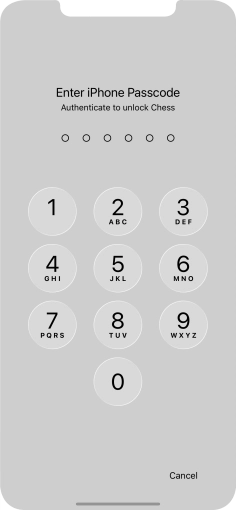 Use the phone lock code you created. The app is now no longer locked.
