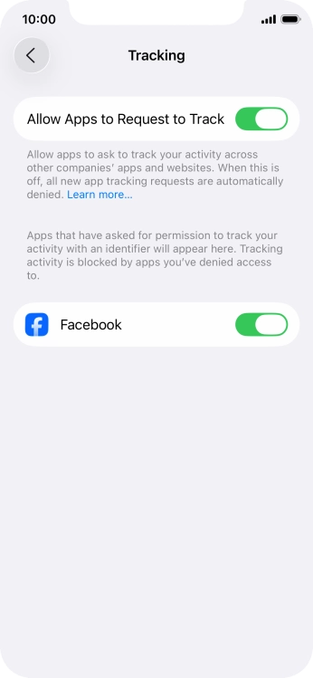 Press the indicator next to 