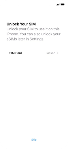 Press SIM Card.