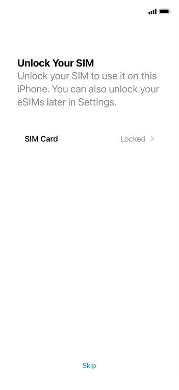 Press SIM Card.