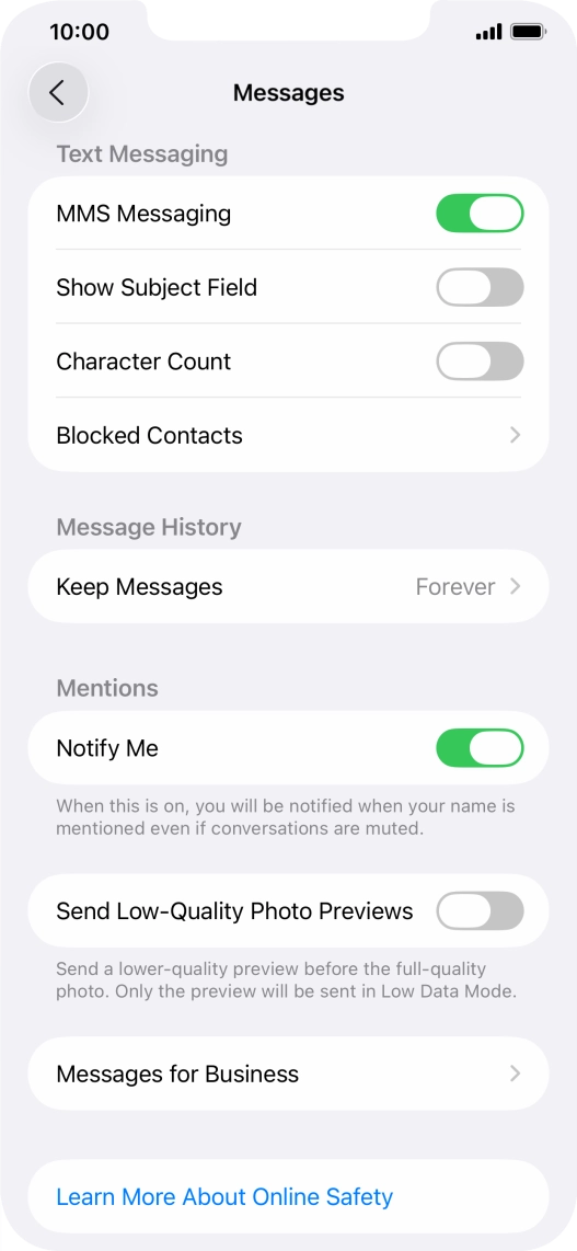 Press the indicator next to 