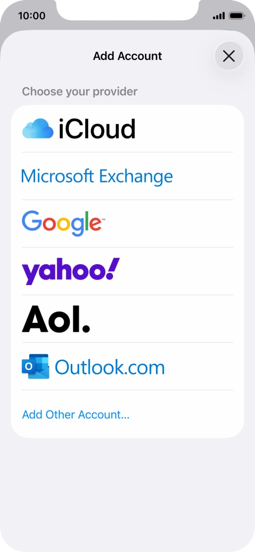 Press Add Other Account....