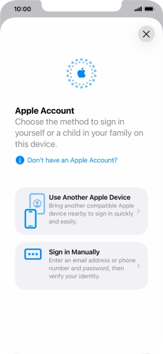 Press Sign in Manually.