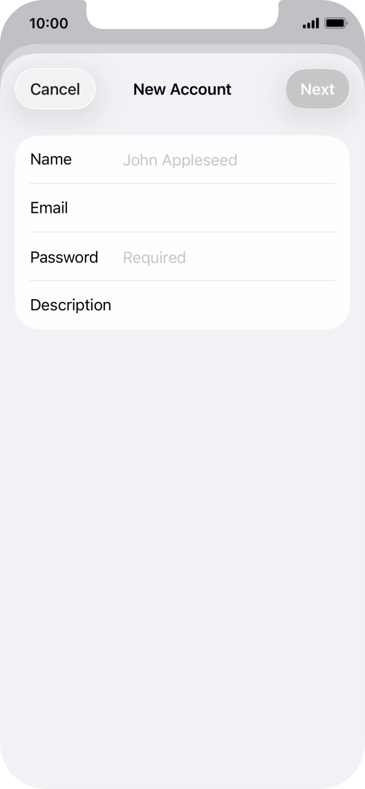 Press Name and key in the required sender name.
