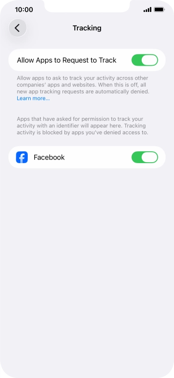 Press the indicator next to 