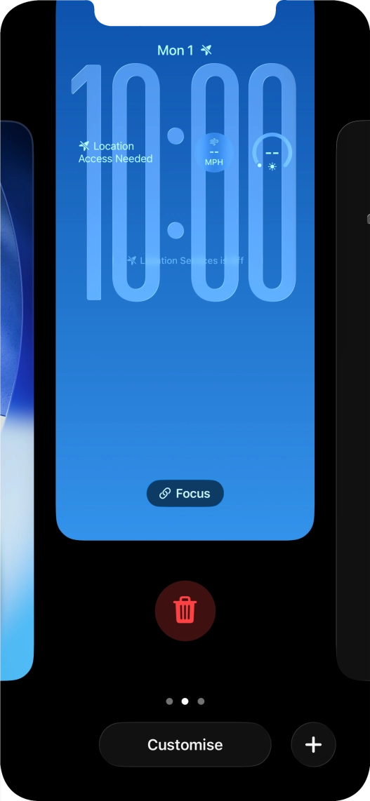 Press the delete icon.