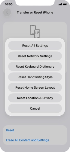 Press Reset Network Settings.