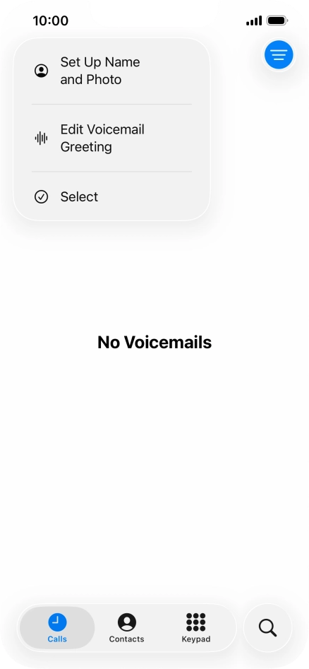 Press Edit Voicemail Greeting.