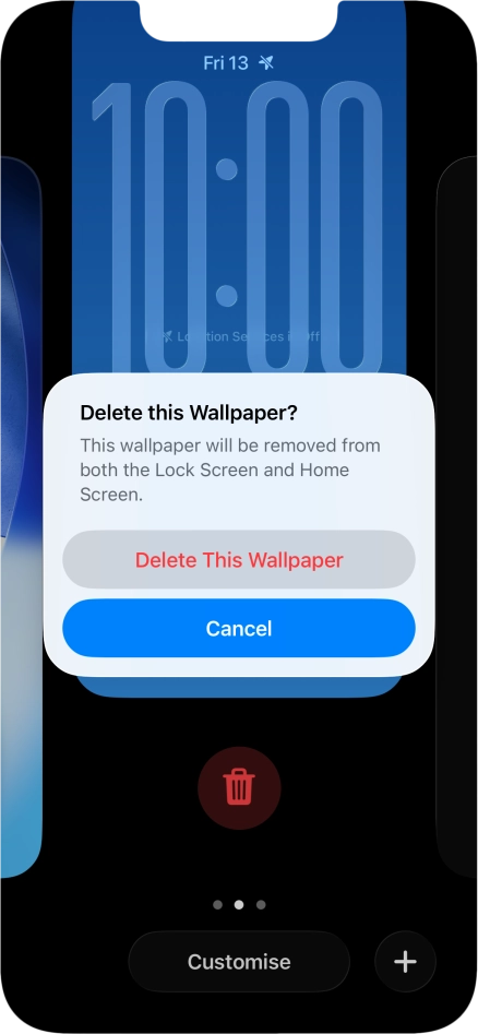 Press Delete This Wallpaper.