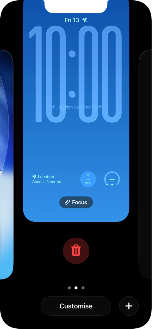 Press the delete icon.