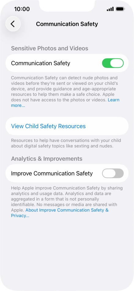 Press the indicator next to 
