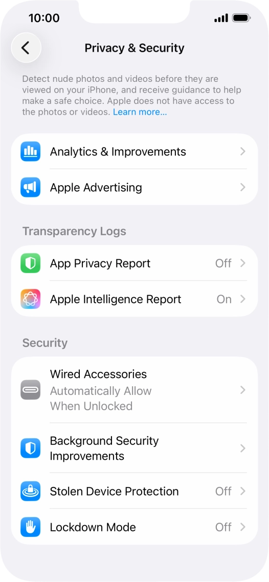 Press App Privacy Report.