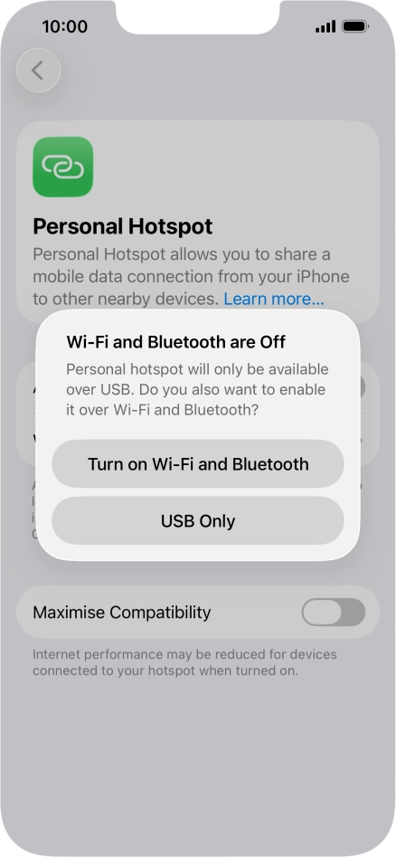 If Wi-Fi is turned off, press Turn on Wi-Fi and Bluetooth.