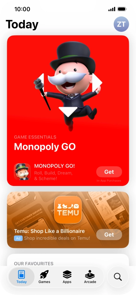 Press the search icon.