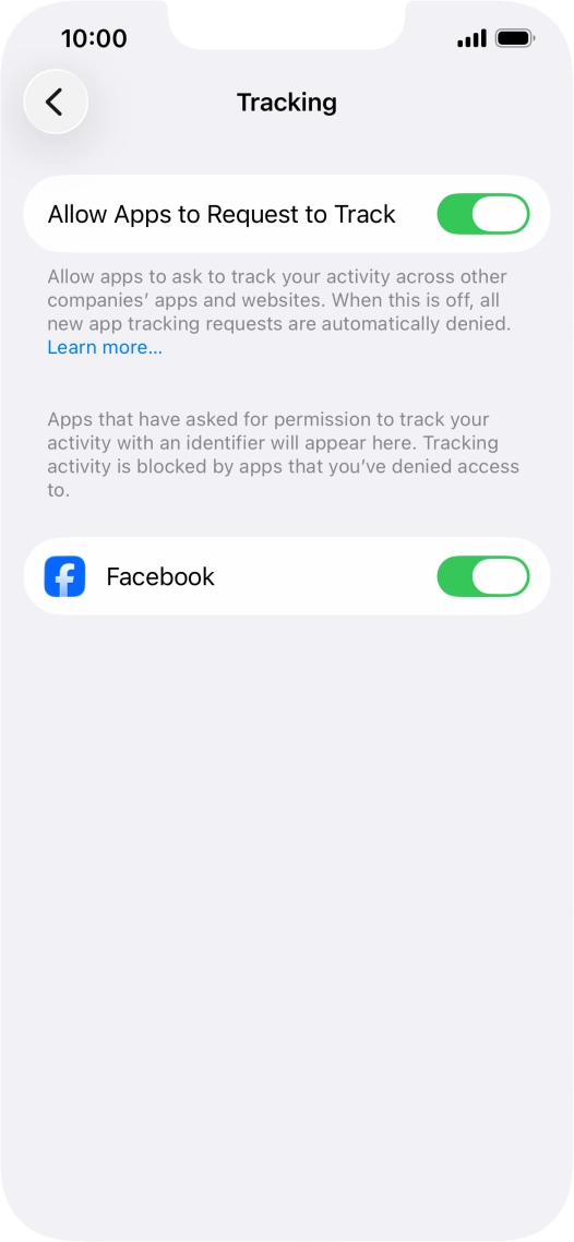 Press the indicator next to 