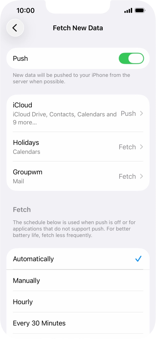 Press the indicator next to 
