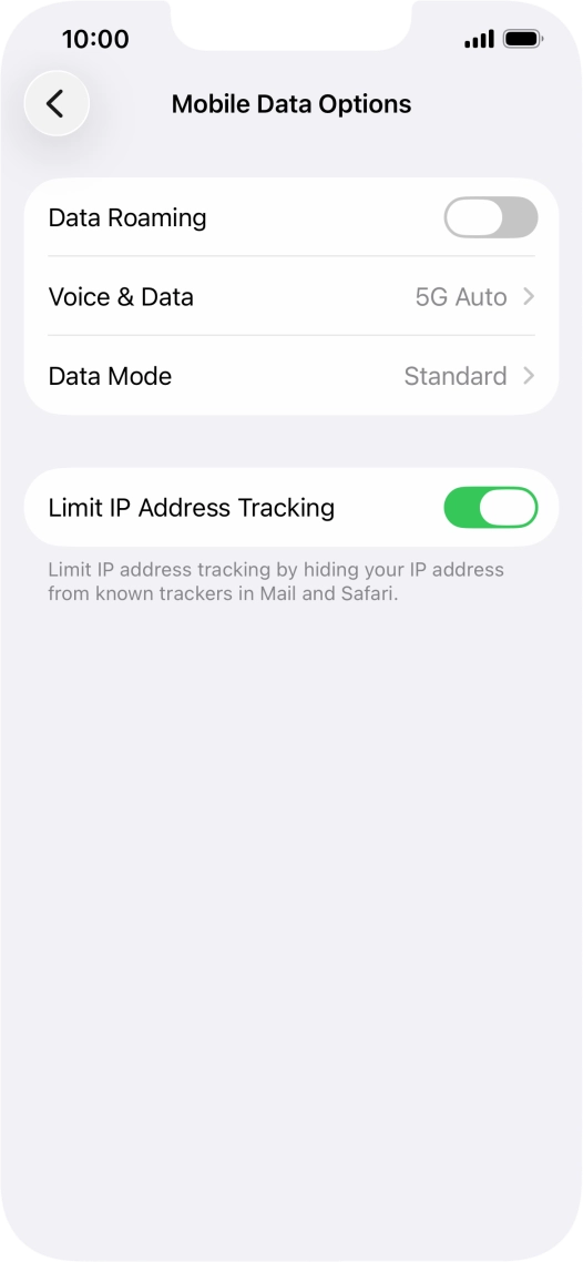 Press the indicator next to 