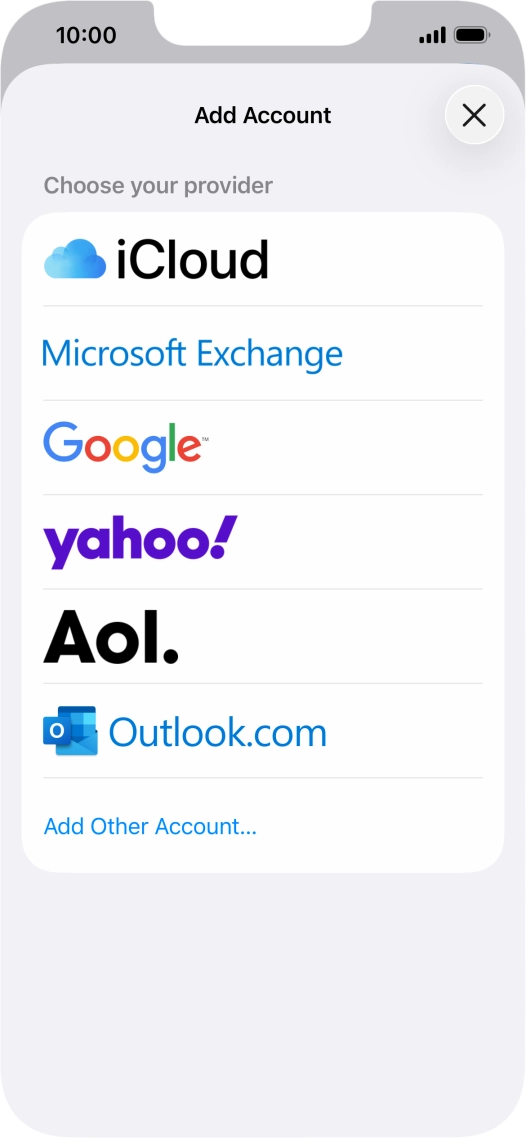 Press Add Other Account....