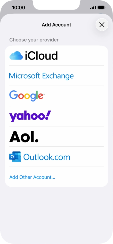 Press Add Other Account....