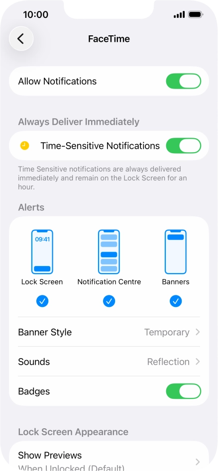 Press the indicator next to 