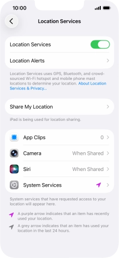 Press the required app.