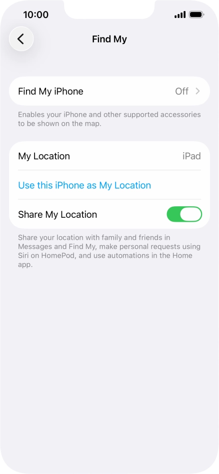 Press Find My iPhone.