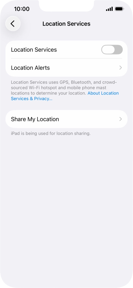 Press the indicator next to 