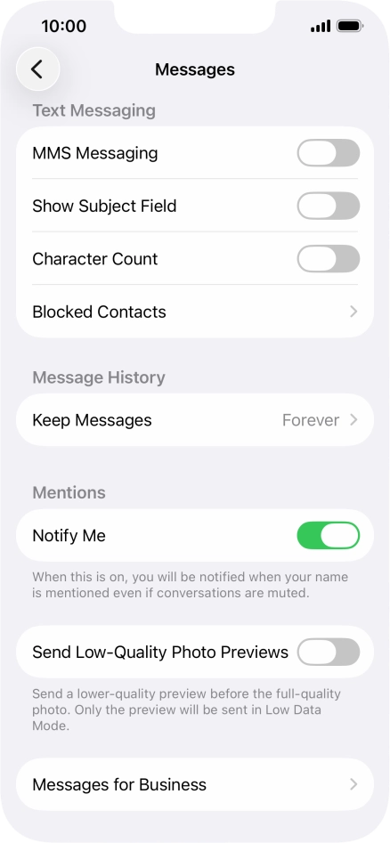 Press the indicator next to 