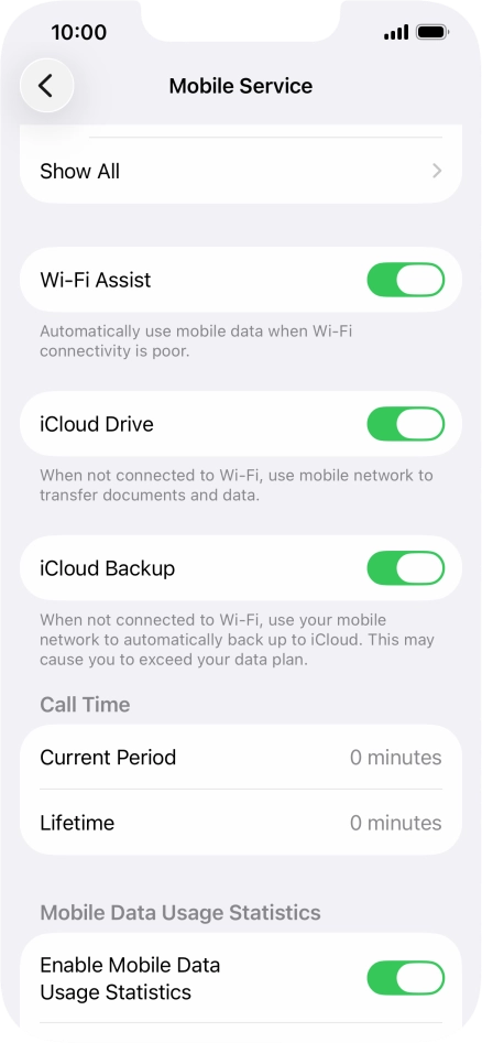 Press the indicator next to 