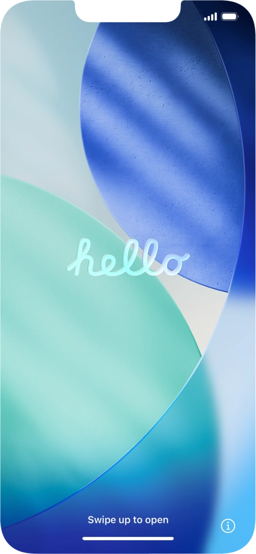 Slide your finger upwards starting from the bottom of the screen.