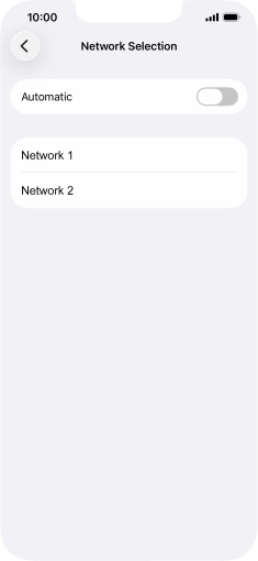 If you turn off the function, press the required network.