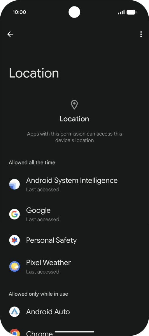 Press the required app.