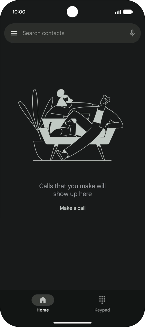 Press the menu icon.
